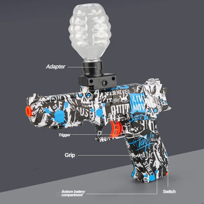 Electric Gel Ball Gun - Continuous Firing Water Bullet Toy Pistol for Paintball and CS Prop