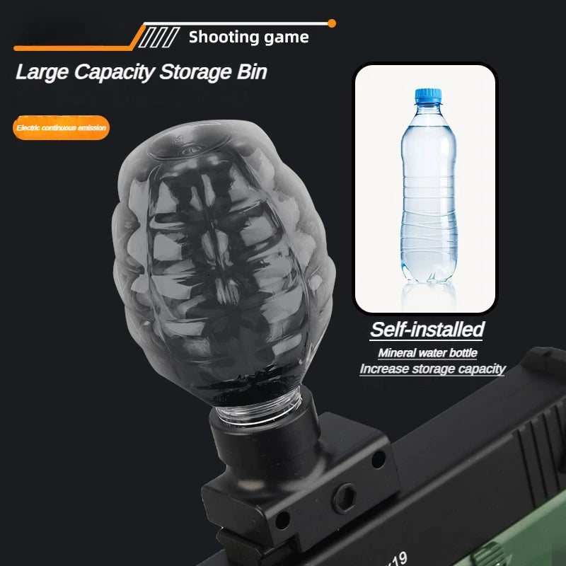 Electric Gel Ball Gun - Continuous Firing Water Bullet Toy Pistol for Paintball and CS Prop