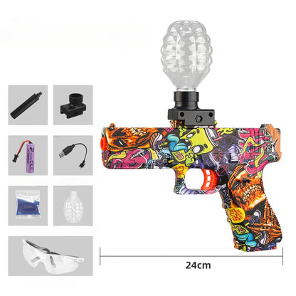 Electric Gel Ball Gun - Continuous Firing Water Bullet Toy Pistol for Paintball and CS Prop