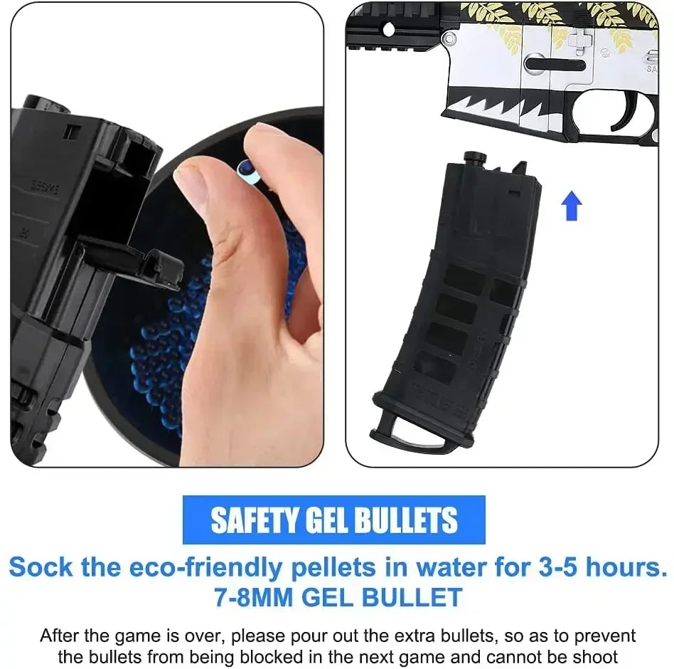 New M416 Rifle Electric Gel Ball Toy Gun Water Beads Summer Outdoor Game Airsoft Splatter Gun Weapon for Boys Gift Arma Gel Gun