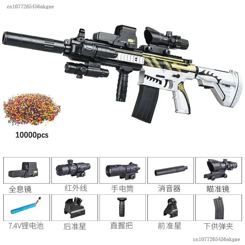 New M416 Rifle Electric Gel Ball Toy Gun Water Beads Summer Outdoor Game Airsoft Splatter Gun Weapon for Boys Gift Arma Gel Gun