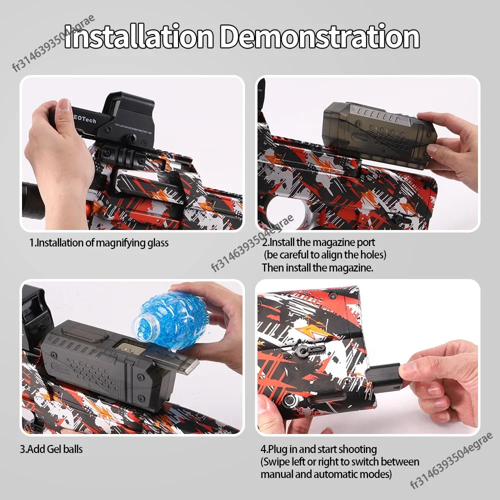 P90 Electric Gel Gun Toy Gun, Fully Automatic