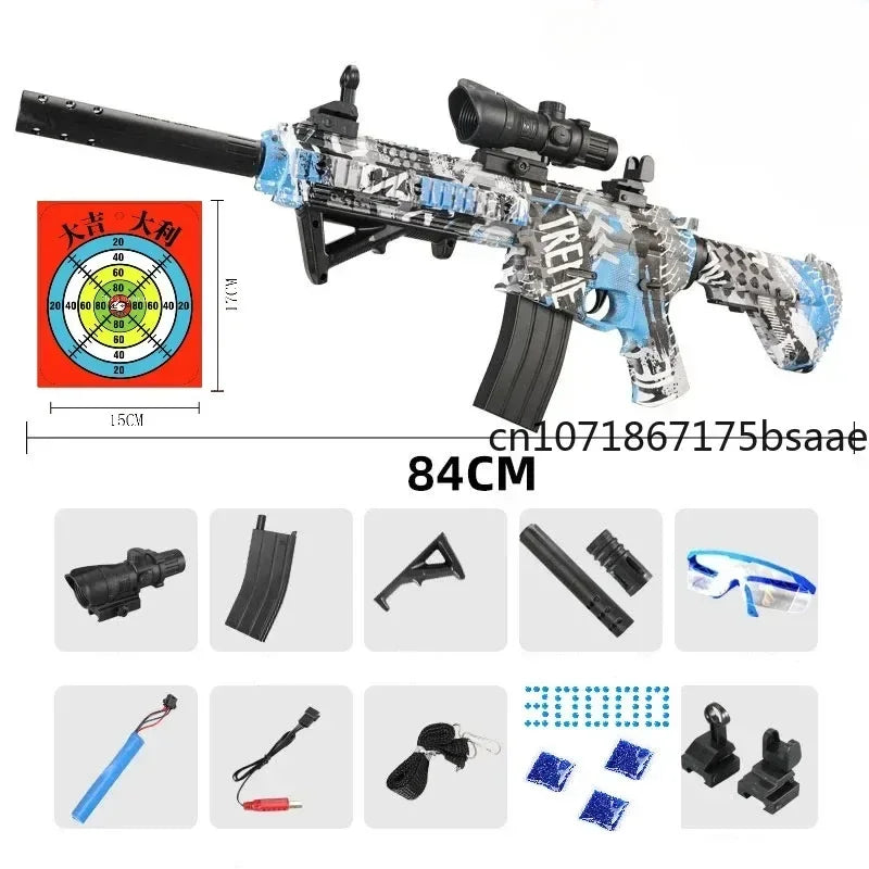 Gezheng Electric M416 Automatic Gel Bullet Blaster - Outdoor Sniper Rifle Toy 