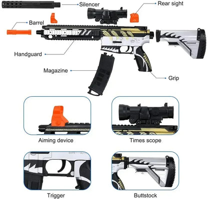 New M416 Rifle Electric Gel Ball Toy Gun Water Beads Summer Outdoor Game Airsoft Splatter Gun Weapon for Boys Gift Arma Gel Gun