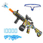 "Ultimate 2-in-1 M416 Manual & Electric Splatter Gun with 10,000 Eco-Friendly Water Beads & Goggles – Perfect Outdoor Fun for Kids!"